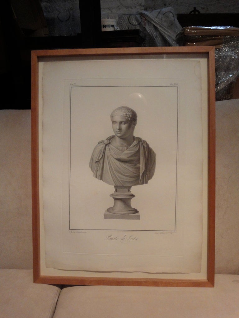 Set of 15 Prints of Antique Busts For Sale at 1stdibs