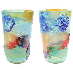 Pair of Murano Glass Vases