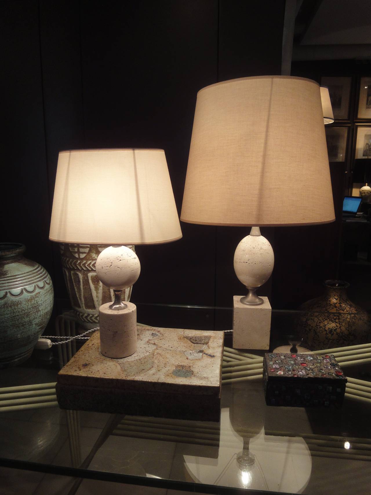 French Small Table Lamp by Barbier