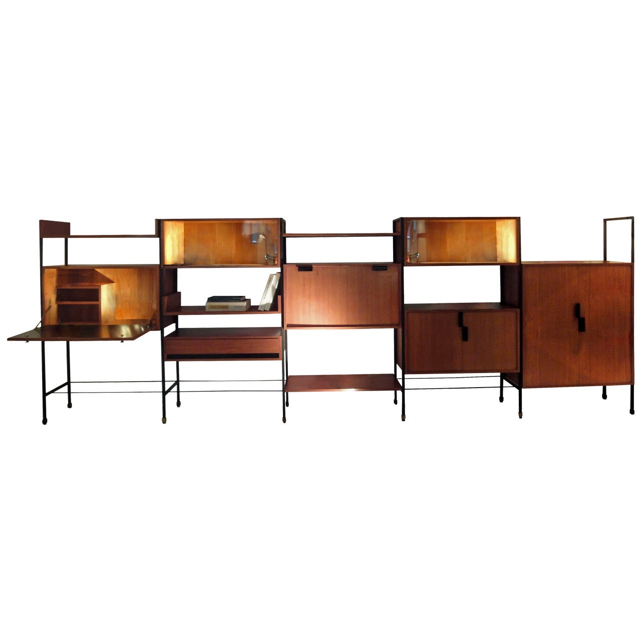 Large FiveModule Shelving Unit For Sale at 1stDibs