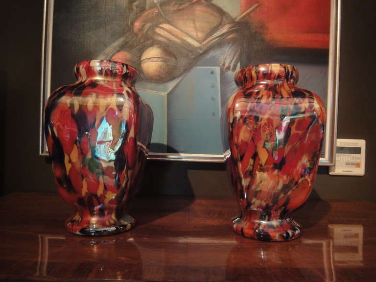 Pair of Clichy Vases In Excellent Condition For Sale In Madrid, Madrid