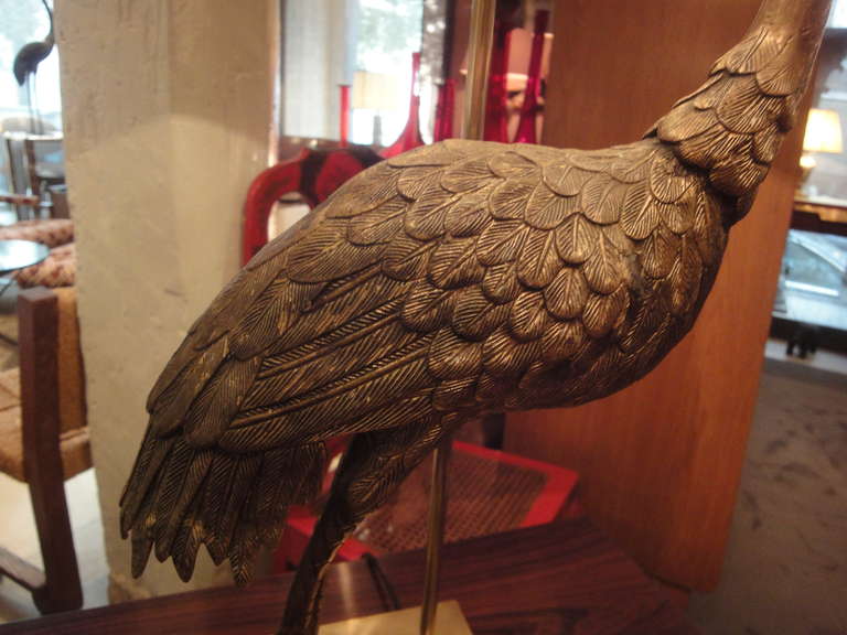Table Lamp with a Bronze Stork 1