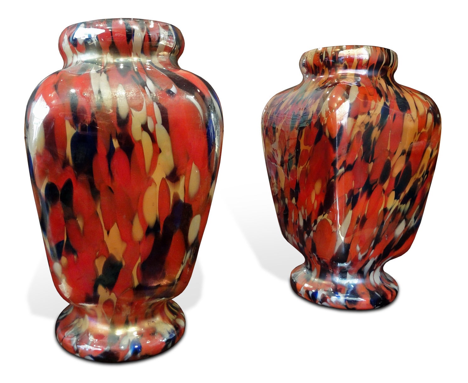 Pair of Clichy Vases For Sale