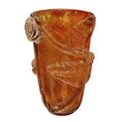 Amber Coloured Vase by Constantini