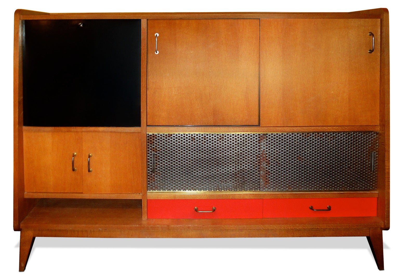 1960s Oak Wood Cabinet For Sale