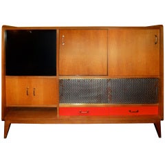 1960s Oak Wood Cabinet