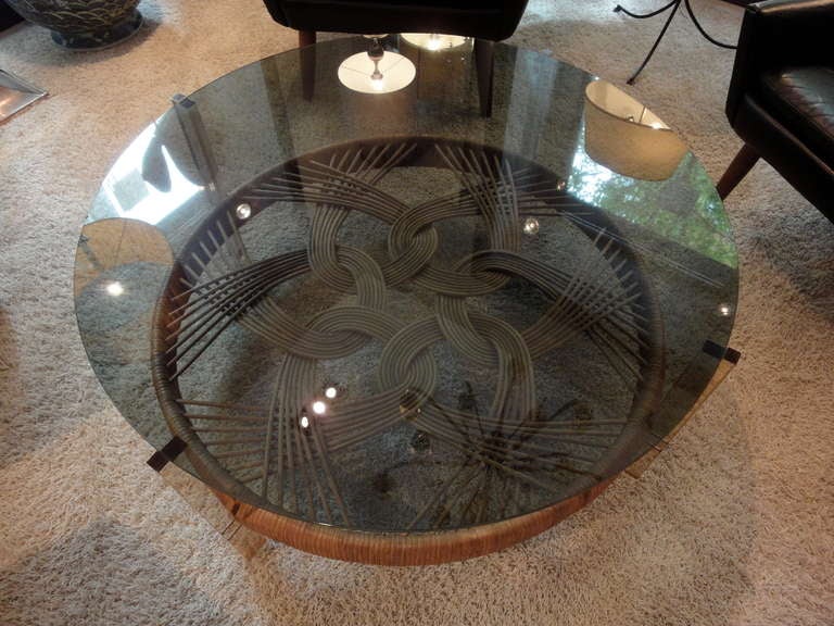 Late 20th Century A Wicker Coffee Table