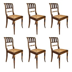 Six chairs by Pierre Lotier