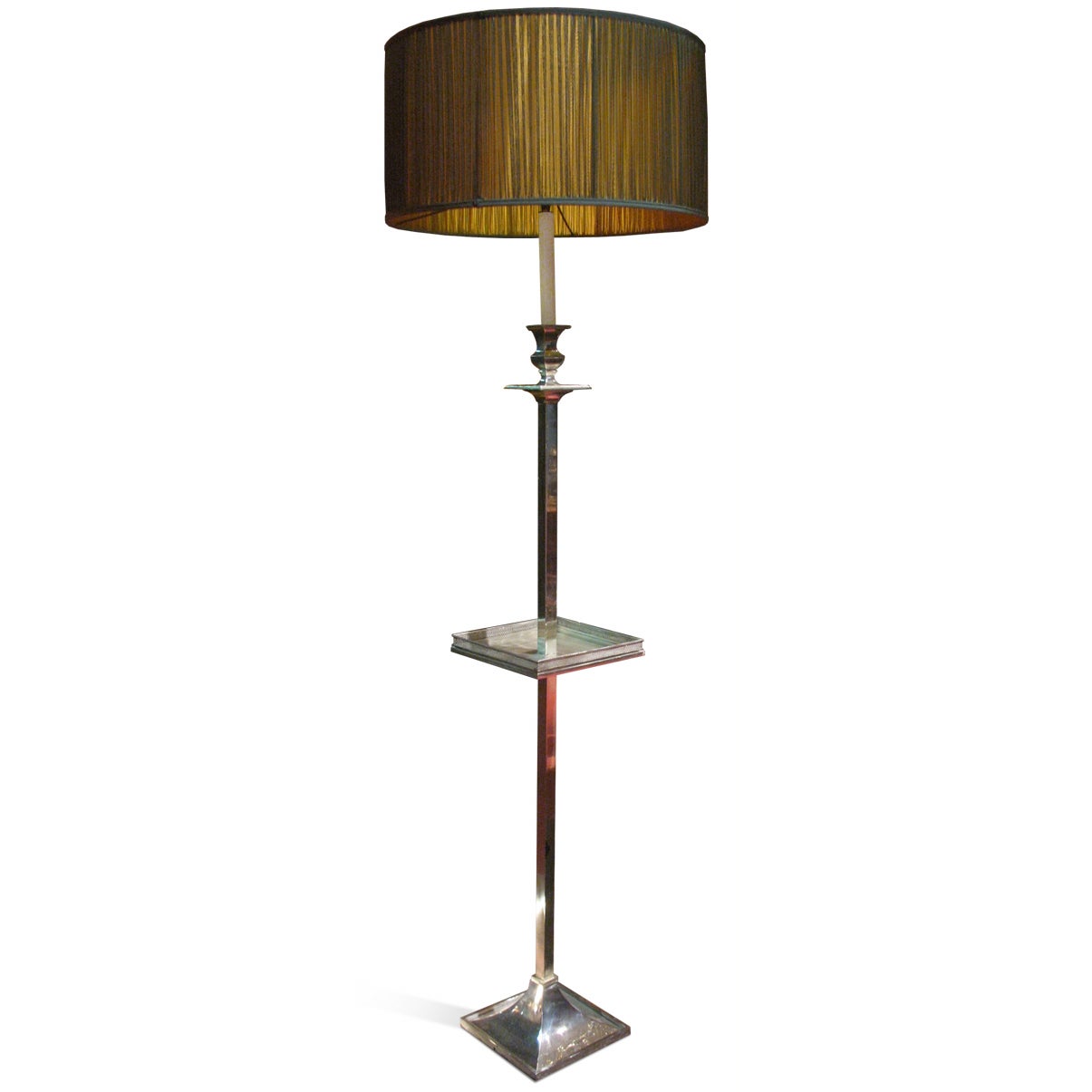 A Silvered-metal Lamp By Jansen For Sale