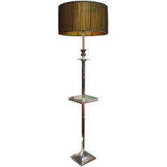 Vintage A Silvered-metal Lamp By Jansen
