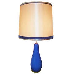 Blue Glass Table Lamp