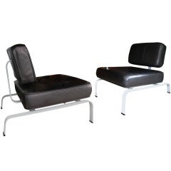 A Pair of Leather Seats by Strassle