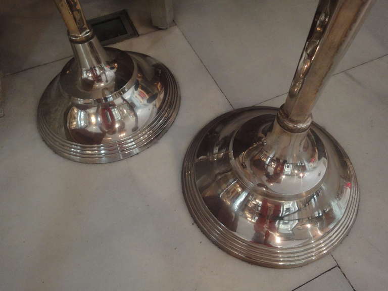 Pair of Large Candleholders 2