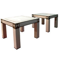 A Pair Of Low Side-tables By  Jean-claude Mahey.