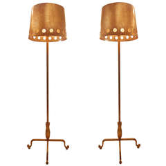 Pair of Tôle Floor Lamps