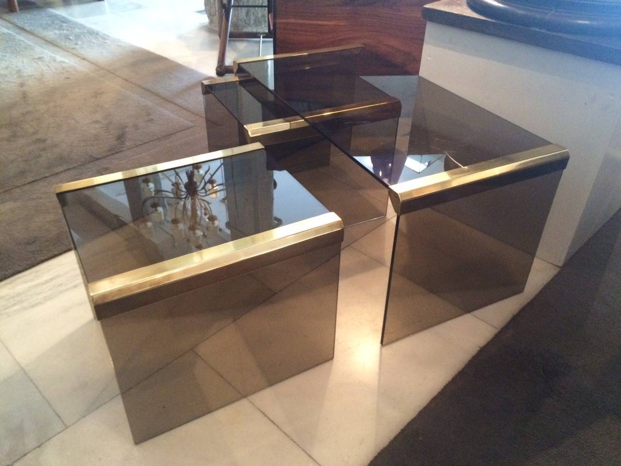 Set of Three Nesting Tables by Pierangelo Gallotti For Sale 1