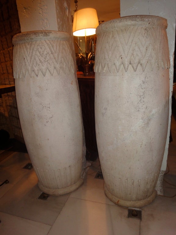 French Pair of Art Deco Half Colomns For Sale