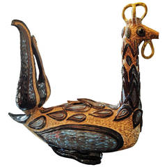 Ceramic Sculpture of a Rooster