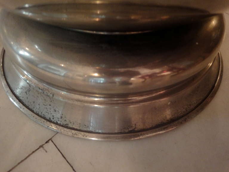 A Silvered-Metal Planter