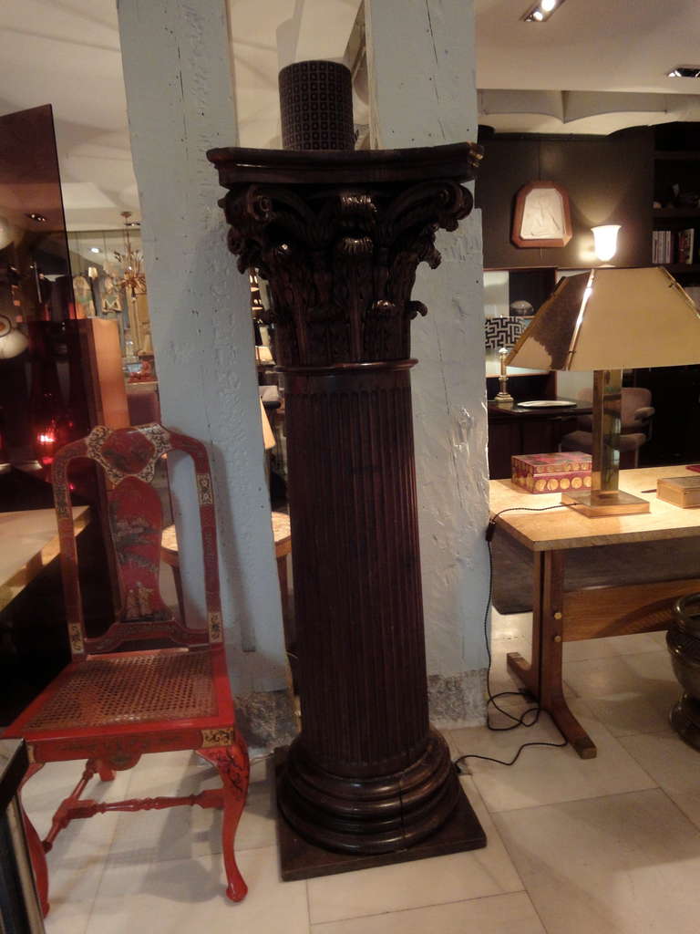 French 19th Century Oak Column For Sale