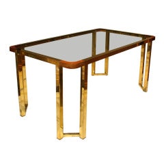 A Rectangular Gilded Metal Center Table 7