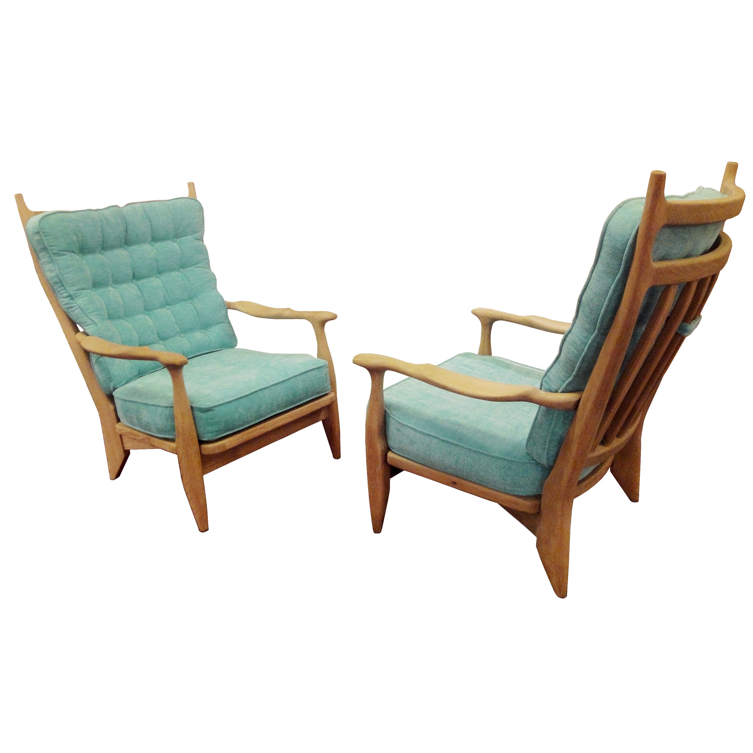 Pair of Armchairs by Guillerme & Chambron