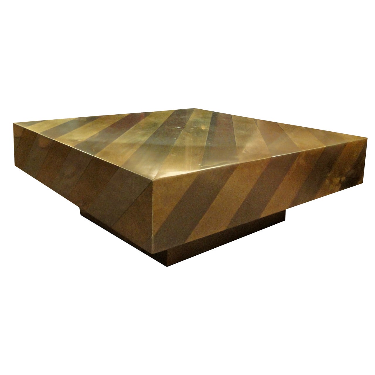 A square-shaped coffee table