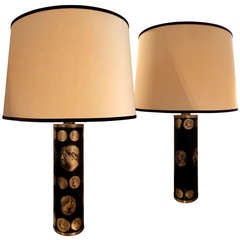 A pair of Fornasetti table lamps