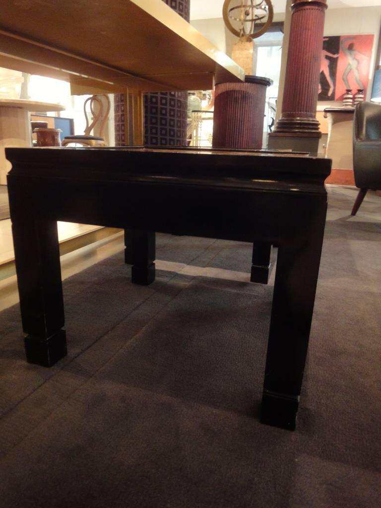 Pair of Black Laquered Side Tables For Sale 2