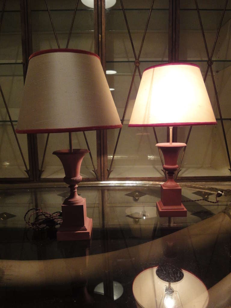 Neoclassical A Pair Of Table Lamps By Charles & Fils For Sale