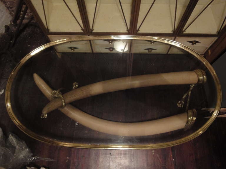A Large Resin Tusk Coffee Table 5