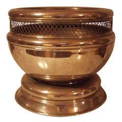 A Silvered-Metal Planter