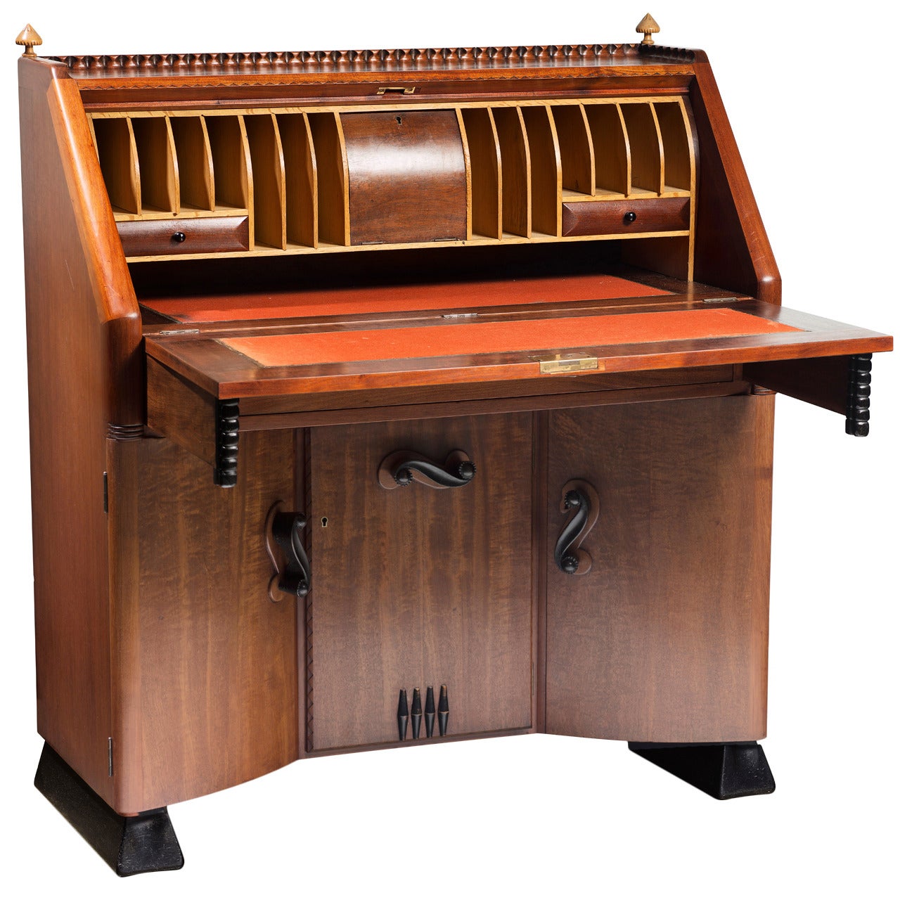 Stunning Art Deco Secretaire Desk by Michel De Klerk, Amsterdam School Architect For Sale