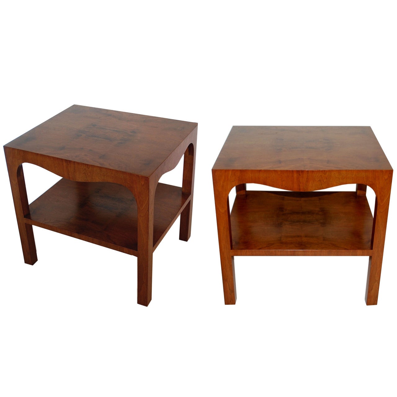 Pair of Samuel Marx Walnut Side Tables For Sale