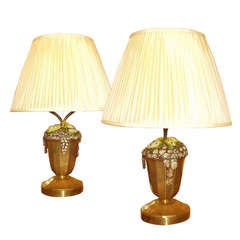 A Pair Of Small Table Lamps By Maurice Dufrène