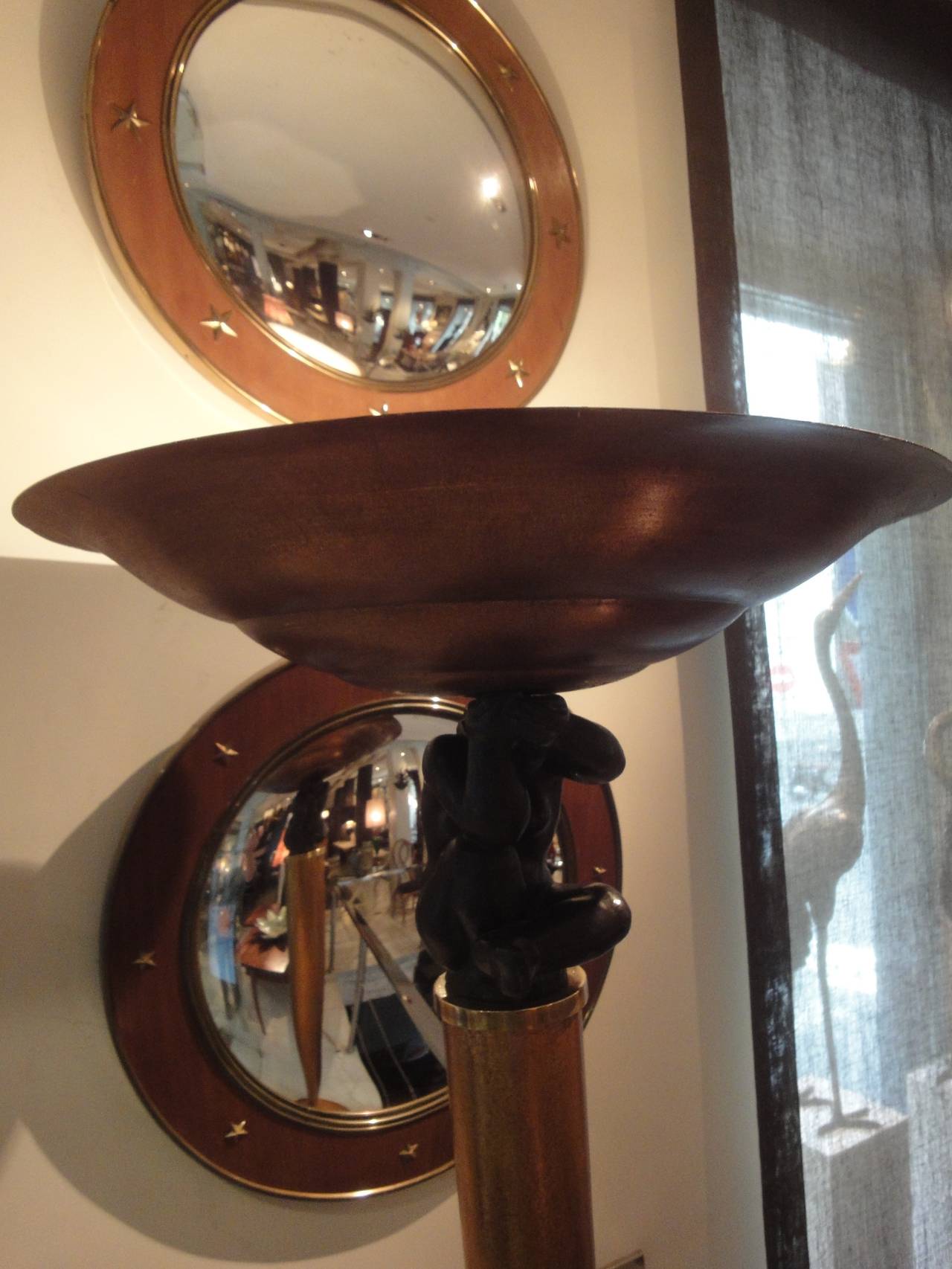 An Art Deco stand lamp by Louis Dideron In Fair Condition For Sale In Madrid, Madrid
