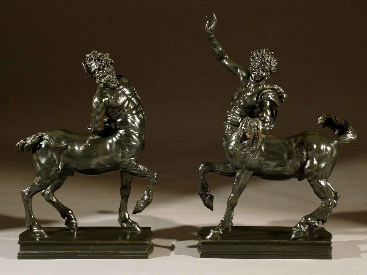 Pair of 18th c. Bronze Centaurs by G. Nisini, Rome For Sale