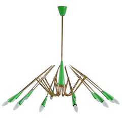 1950's 12 light ceiling lamp by Stilnovo