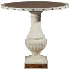 A Florentine White Marble Gueridon