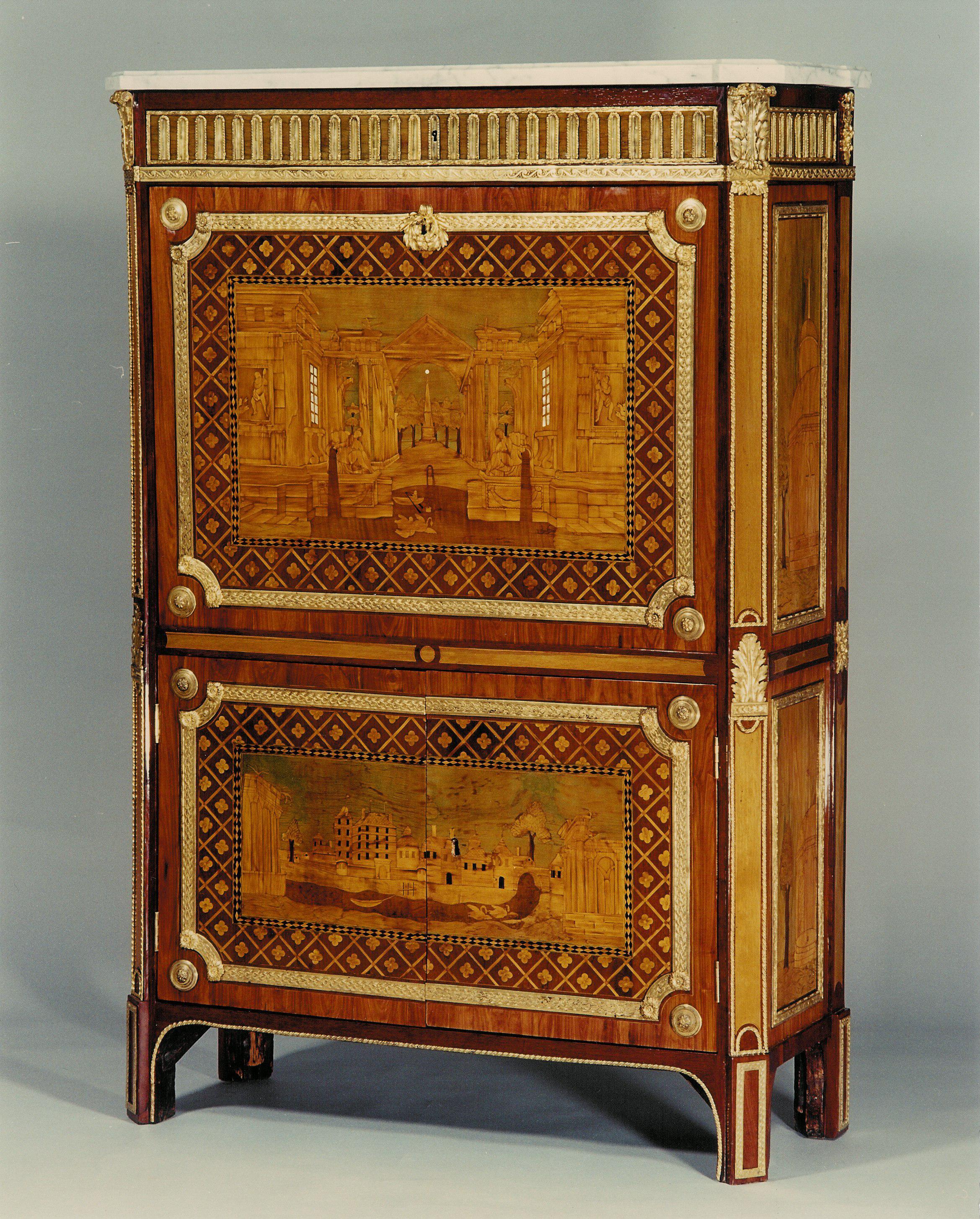 An Important 18th C. Secretaire Abattant By Andre Gilbert For Sale