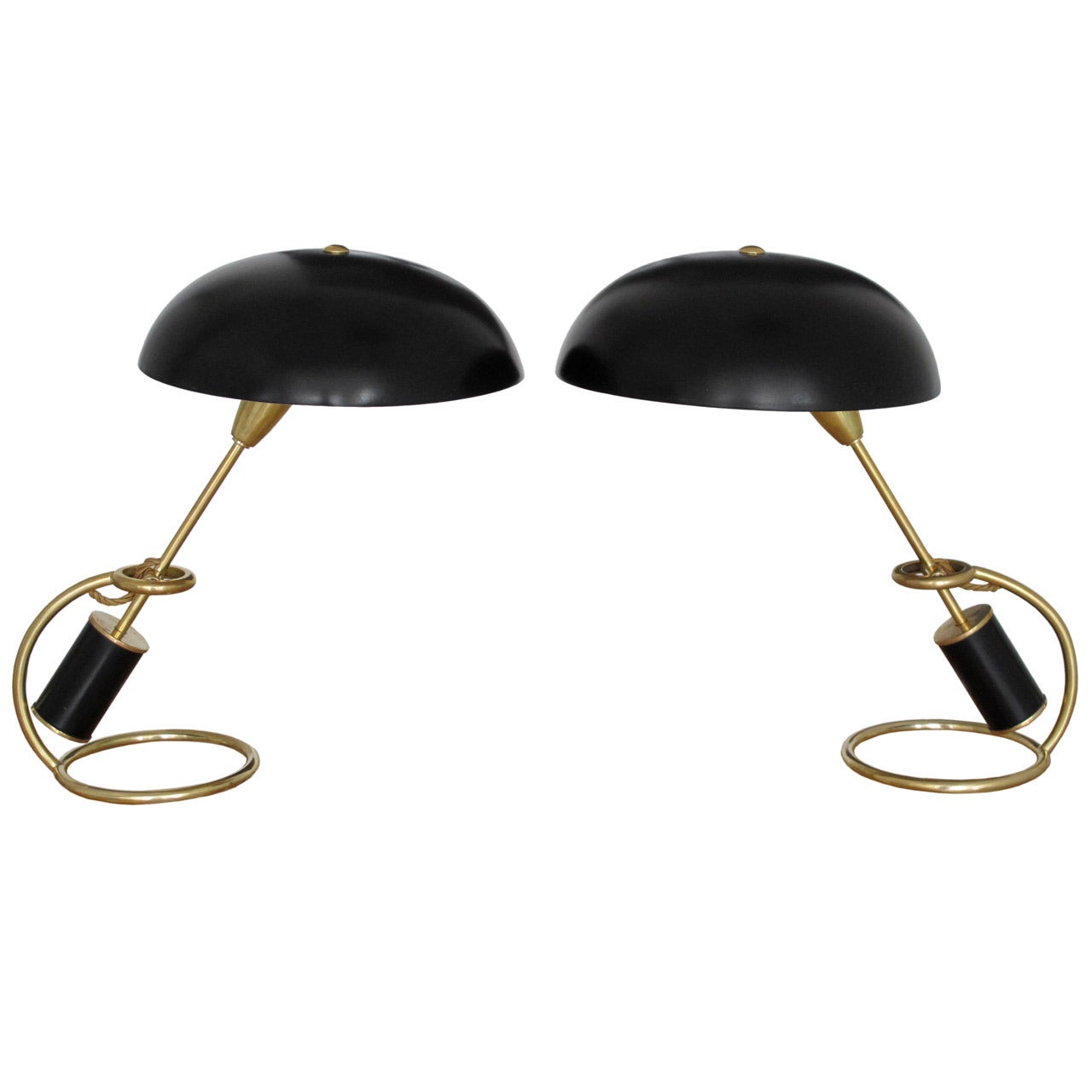 Pair of Desk Lamps by Angelo Lelli