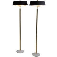 Elegant Pair of Standing Lamps by Arredoluce