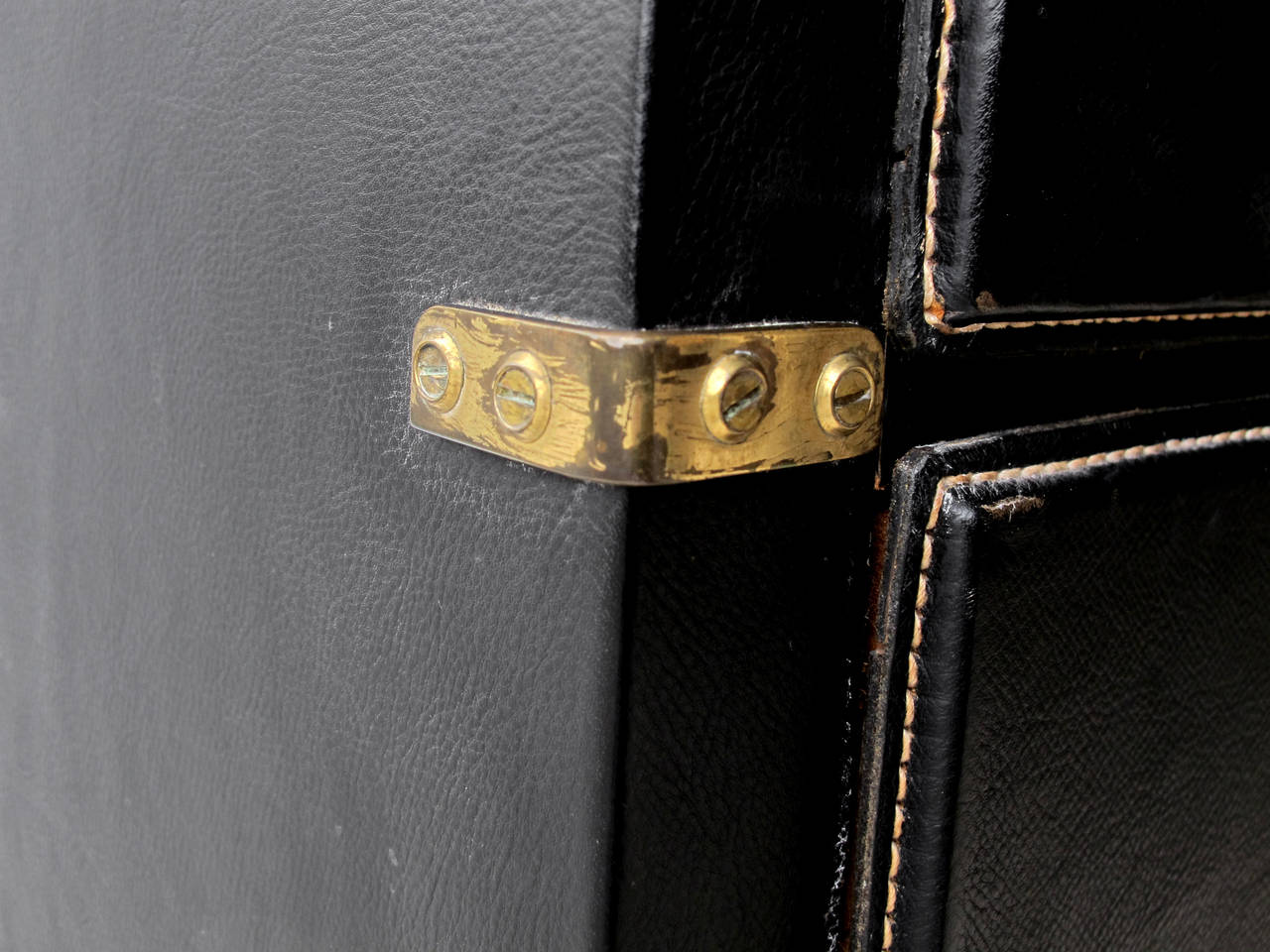 Leather Chest of Drawers by Jacques Adnet at 1stDibs