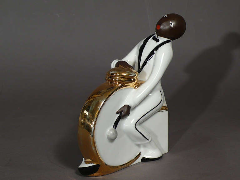 French Rare Art Deco Four Figure Jazz Band By Robj