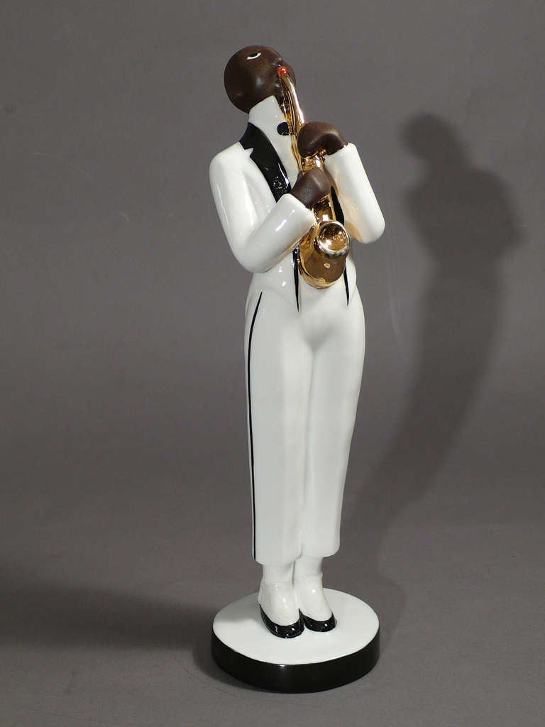 Rare Art Deco Four Figure Jazz Band By Robj In Good Condition In London, GB