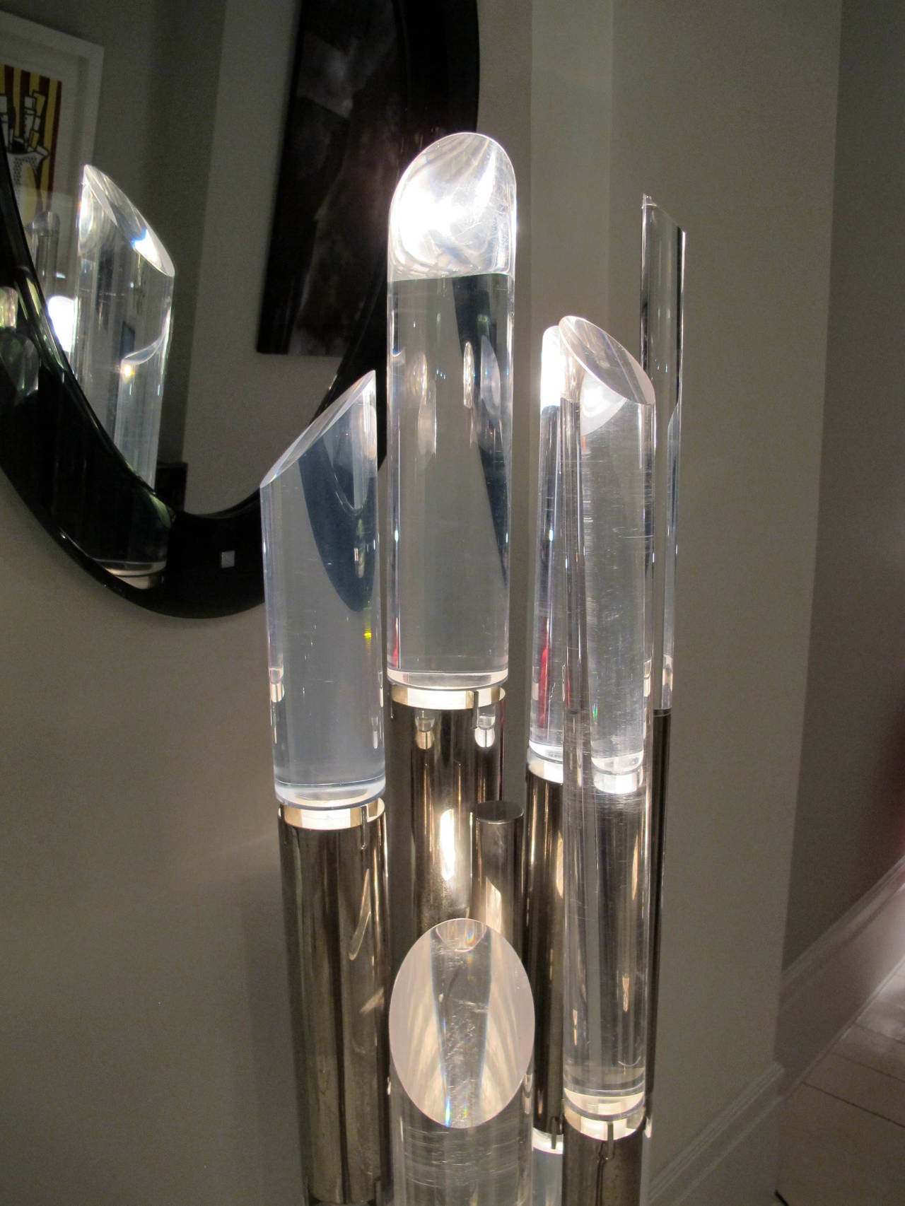 Italian Sculpture Lamp by Romeo Rega For Sale