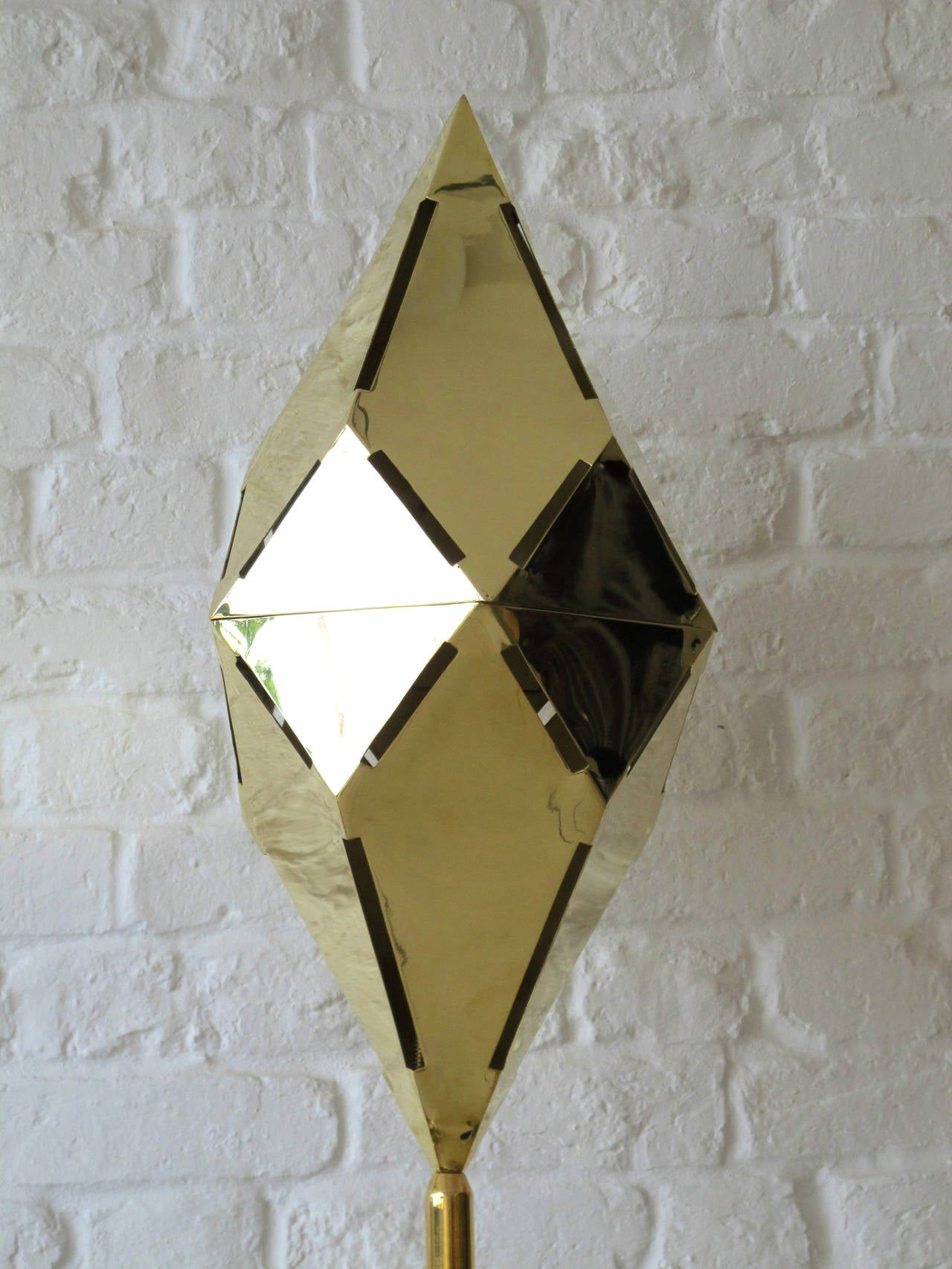 Late 20th Century Rare Caleidoscopi Brass Floor Lamp by Gabriella Crespi