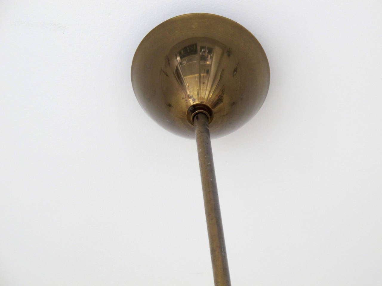 Counterweight Ceiling Light in Brass and Painted Metal Shade 1