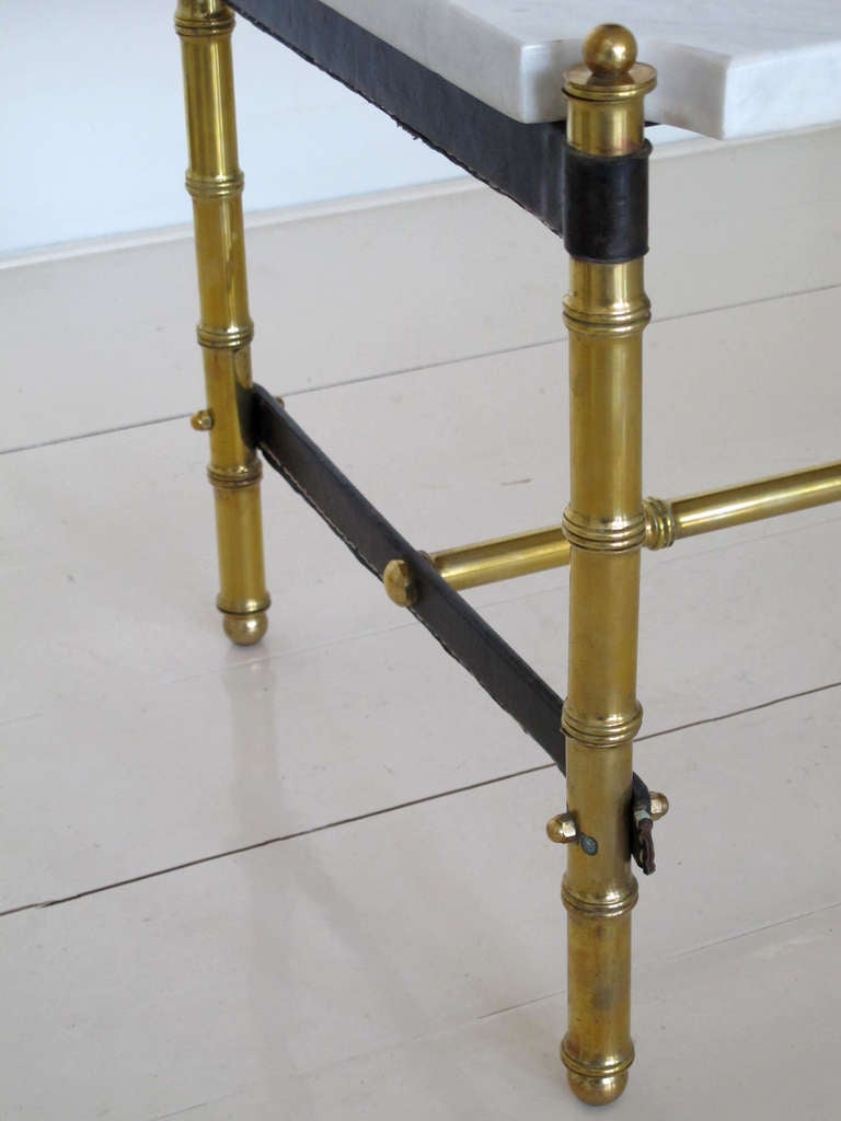 French Coffee Table by Jacques Adnet For Sale