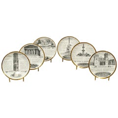 Set of Six Plates, "Specialita Siciliane" by P. Fornasetti